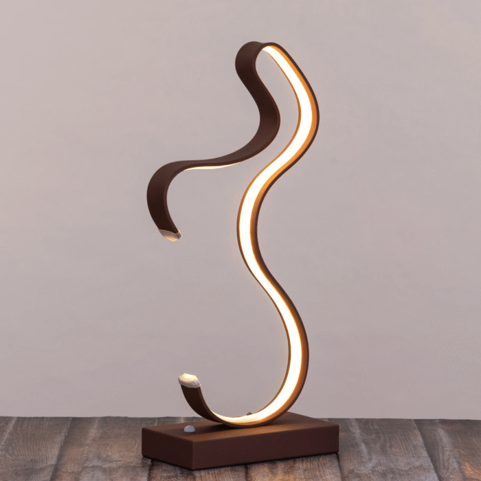 Minar Work Your Way (Brown, Dimmable LED with Remote Control) Table Lamp - Image 3