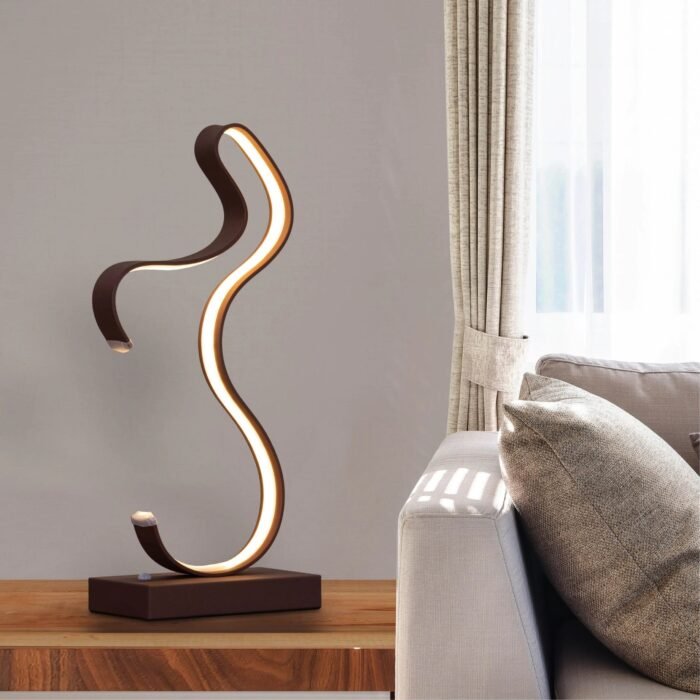 Minar Work Your Way (Brown, Dimmable LED with Remote Control) Table Lamp - Image 2