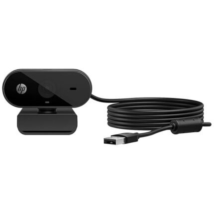 HP 320 FHD Webcam 1080 Full HD 30fps - Plug and Play Setup, Wide-Angle View for Video Calling on Skype, Zoom, Microsoft Teams and Other Apps/ 1 Year Warranty (53X26AA),Black