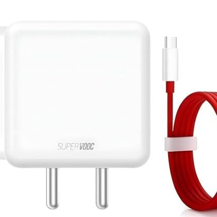 Original Oneeplus 80W SUPERVOOC Charger with Type C Cable 100 cm with One Plus, Infinix, Realmee, Redmii, Nothing, Oppoo, Pixel Smartphones | C Type Charger Support Dash,Warp, Vooc, 80 w Charger,White