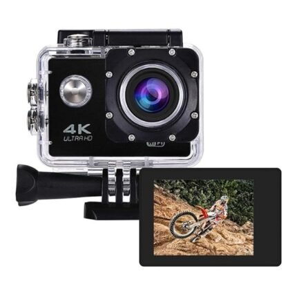 4K Action Camera with Accessories Kit | WiFi | 170 Degree Wide Angle Lens | 30m Underwater Waterproof Vlogging Camera for YouTube Vlog, Bike Helmet Motovlogging & Travel Pro Cam