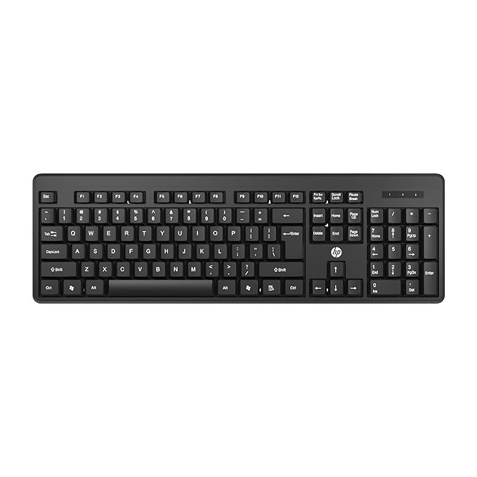 HP K160 Wireless Keyboard/Quick Comfy accurate/12 Fn Shortcut Keys/Plug and Play USB/ 3 Years Warranty