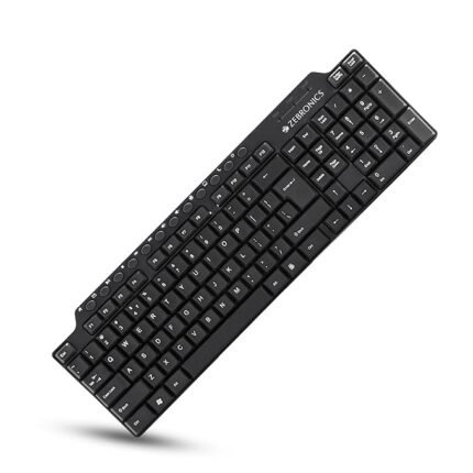 ZEBRONICS ZEB-KM2100 Multimedia USB Keyboard Comes with 114 Keys Including 12 Dedicated Multimedia Keys & with Rupee Key