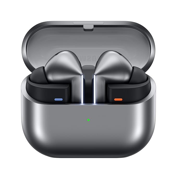 Samsung Galaxy Buds3 Pro Wireless Earbuds, Powered by Galaxy AI, IP57, Active Noise Cancellation, Adaptive Noise Control, 37hrs Battery, 360 Surround Sound, Pinch Controls, Galaxy Ecosystem, Silver