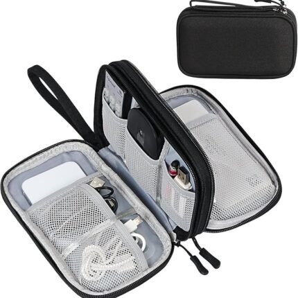 SaleOn 8.3X5 inch Portable Storage Organizer for USB Cable, Earphone, Power Bank,Charger, Hard Disk & Digital Gadgets, with Mesh Pockets Size Inside's Material and Color May Vary