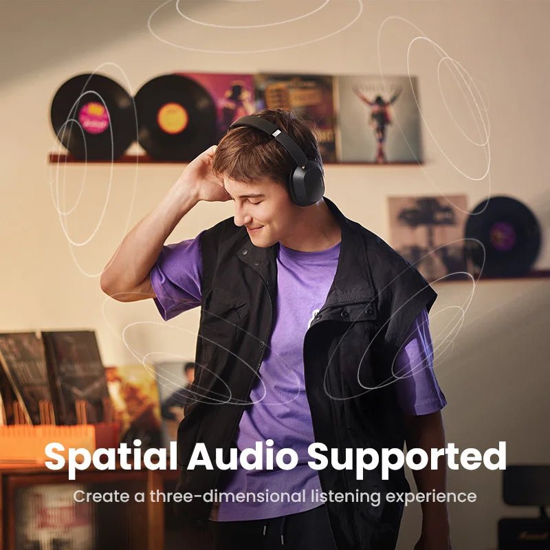 NNEOBA Wireless Bluetooth Over-Ear Headset Black - Image 4