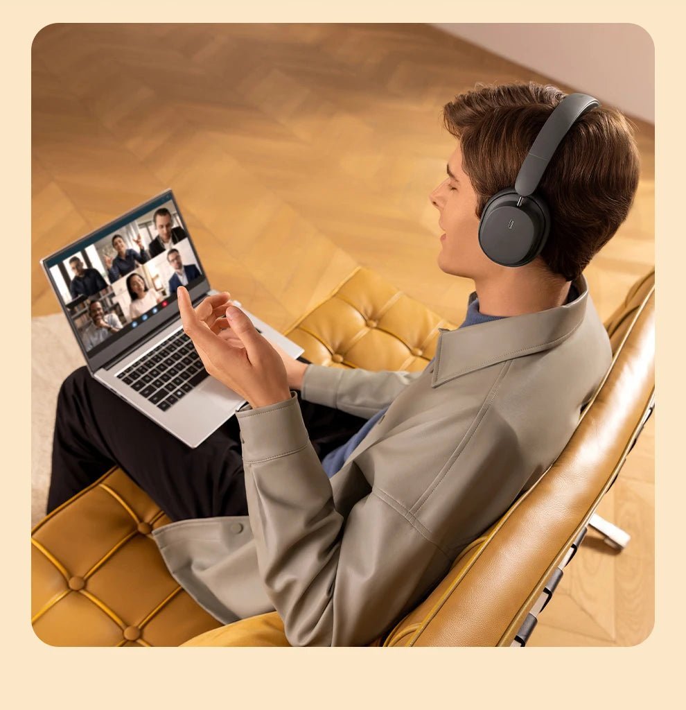 NNEOBA Wireless Over-Ear Headphones 3D Spatial Audio Gray - Image 5