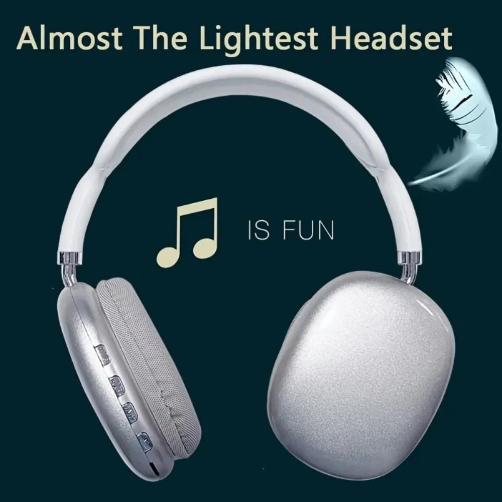 NNEOBA Wireless Bluetooth Over-Ear Headphones White - Image 2