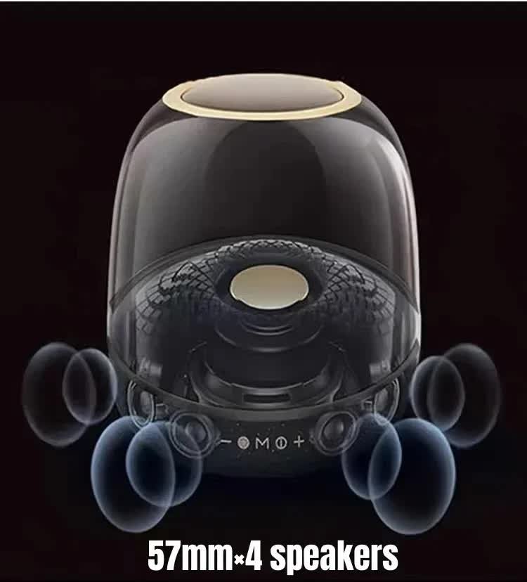 NNEDSZ LP90 Black 360° Bluetooth Home Theater Speaker With Two Microphones - LED Light Effect, 120W Surround Sound - Image 5