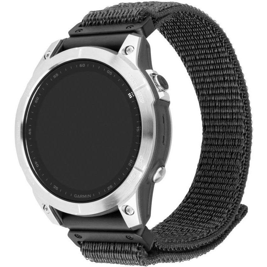 FIXED Nylon Sporty Strap Garmin QuickFit 26mm - sötétszürke (FIXNST2-QF26MM-GR)
