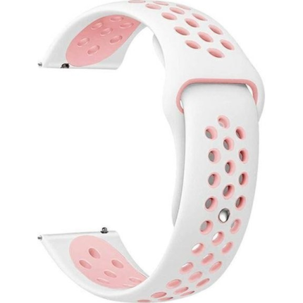 Beline Óraszíj Watch 20mm Sport Szilikon Fehér/Rózsaszín Doboz (Beli02535)